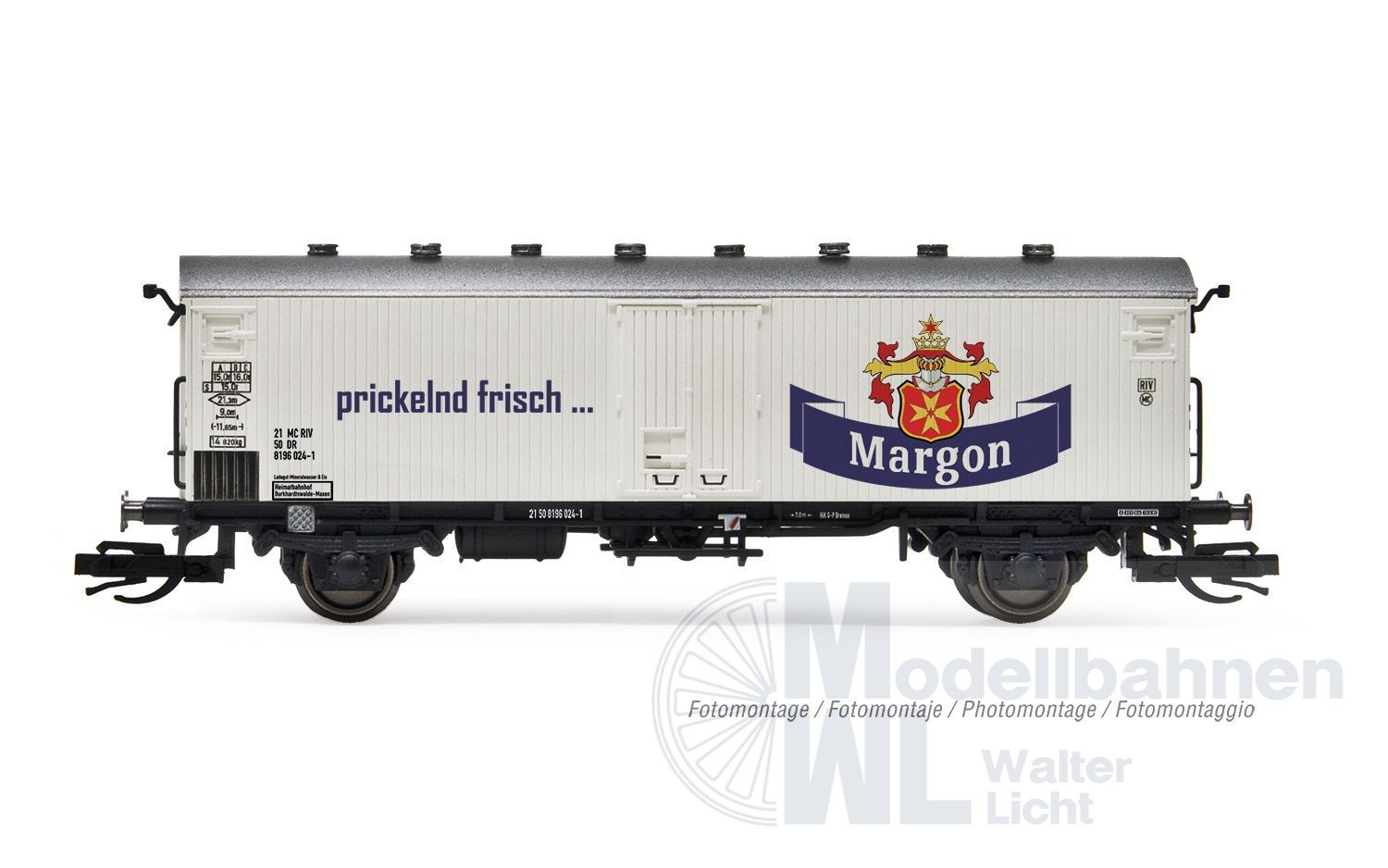 Arnold 9756 - Kühlwagen DR Ep.IV Margon Wasser TT 1:120