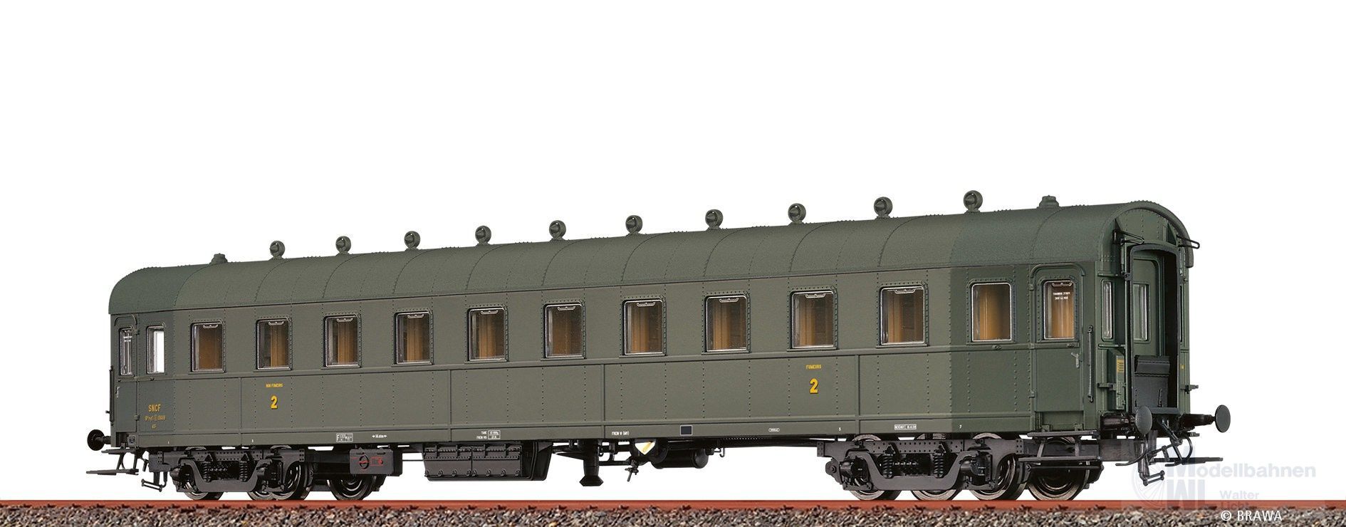 Brawa 45323 - Schnellzugwagen SNCF Ep.III 2.Kl. H0/GL