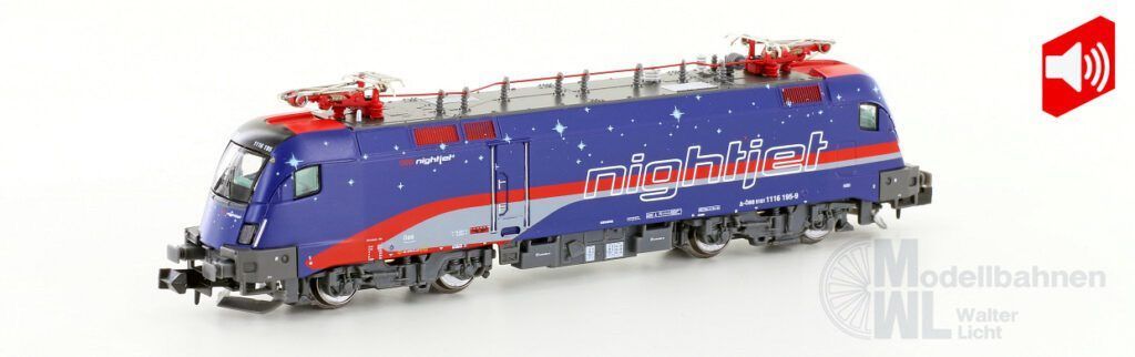 Hobbytrain 2783S - E-Lok Rh 1116 195 ÖBB Ep.VI Taurus Nightjet N 1:160 Sound