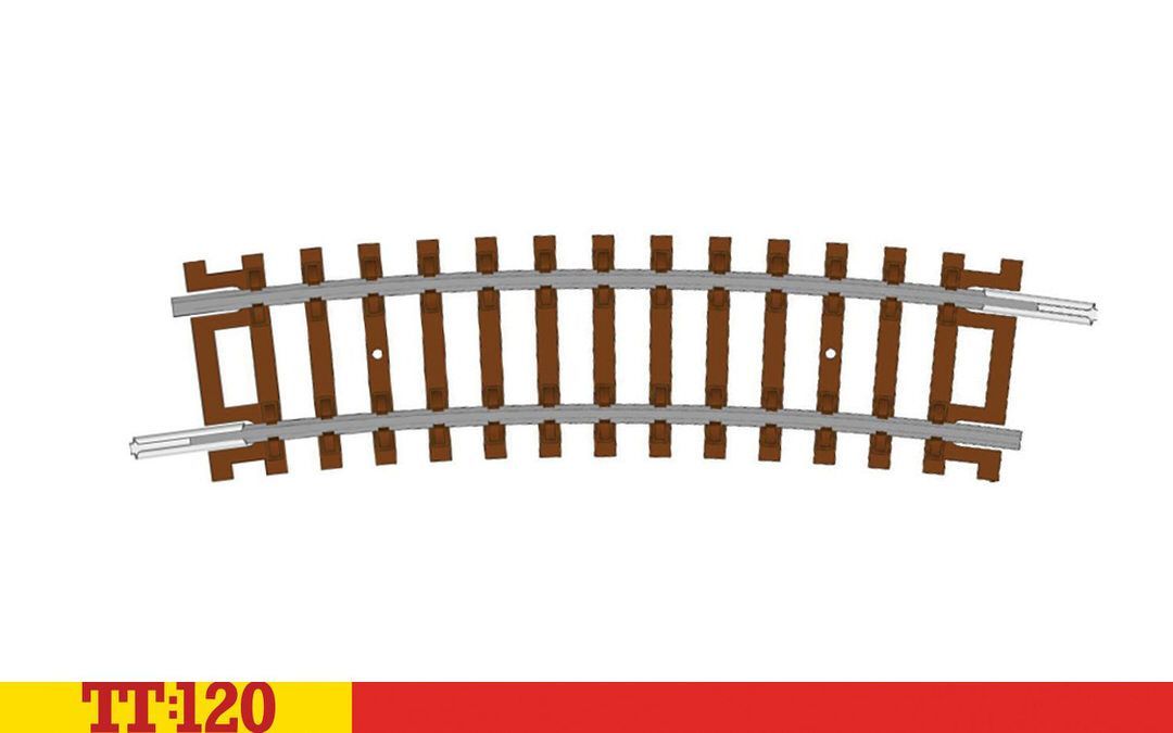 HORNBY TT TT8015 - Gleis gebogen Radius 2 / Half Curve - 2nd Radius TT 1:120