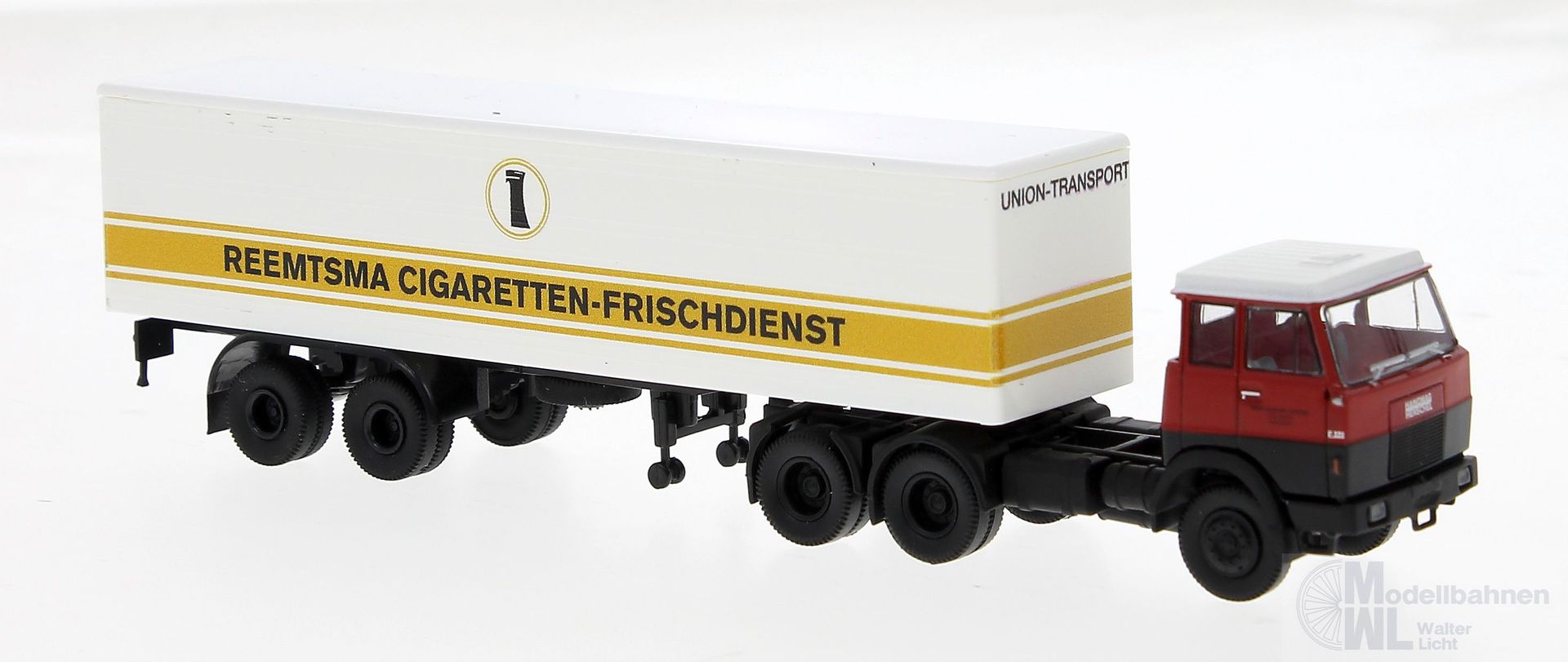 Brekina 82252 - Henschel F221S Koffer-Sattelzug Reemtsma der Union H0 1:87