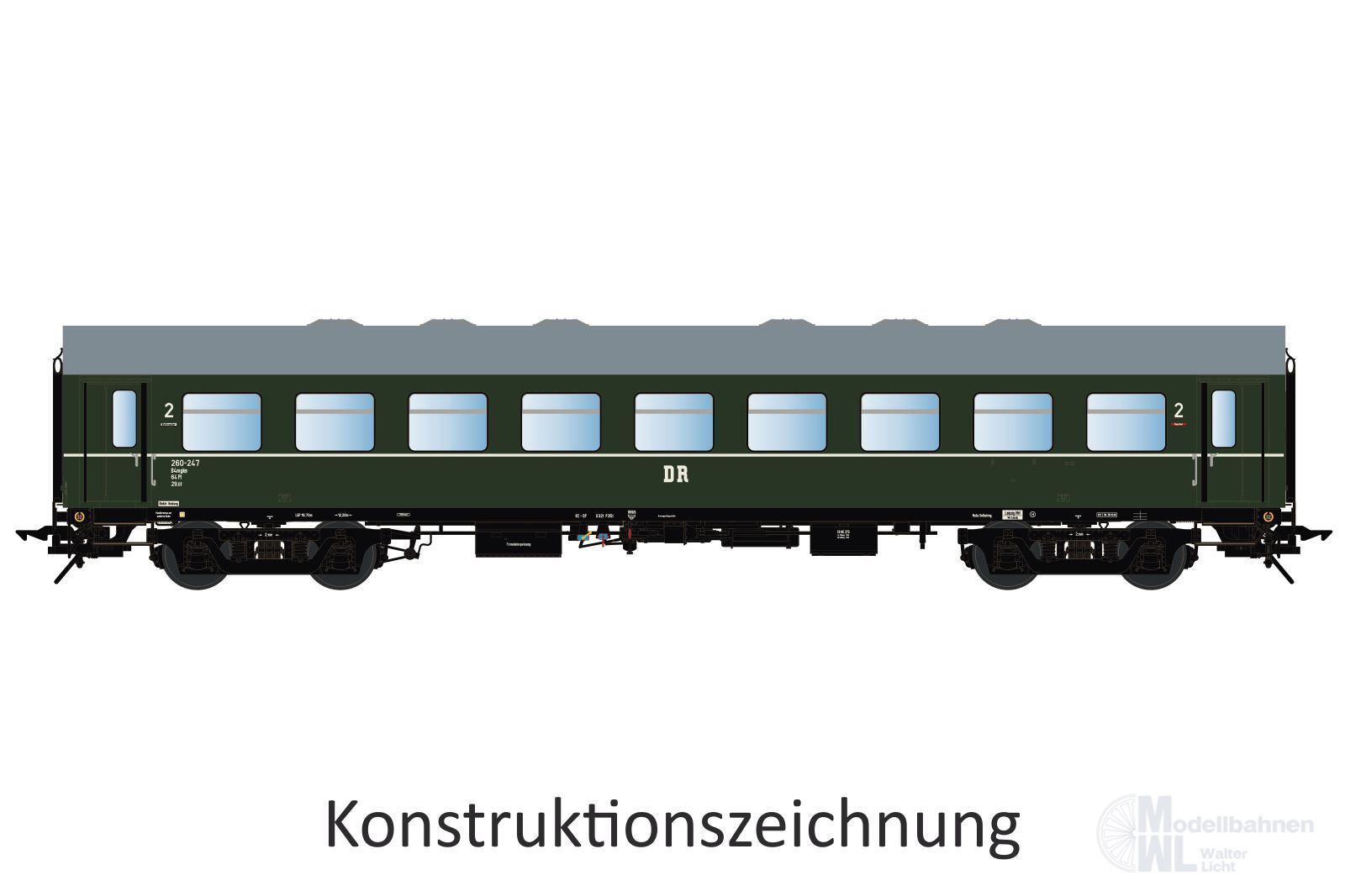 Lenz 41180-01 - Reko-Wagen DR Ep.III B4mgl 2.Kl Betr.-Nr.260-247 Spur 0