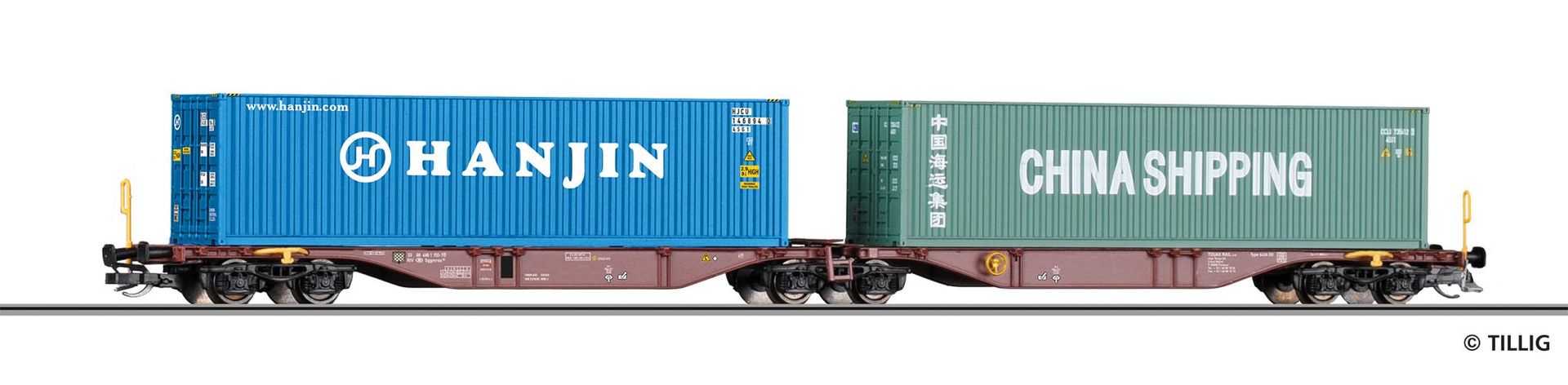Tillig 18072 - Containertragwagen SNCB Ep.V TT 1:120