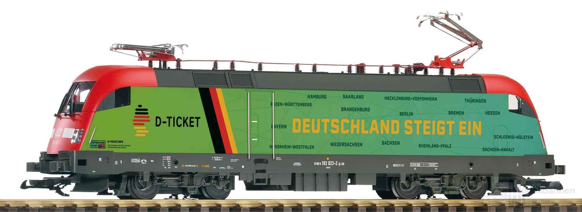 Piko 37401 - E-Lok BR 182 DB Ep.VI D-Ticket SPUR G 1:22,5