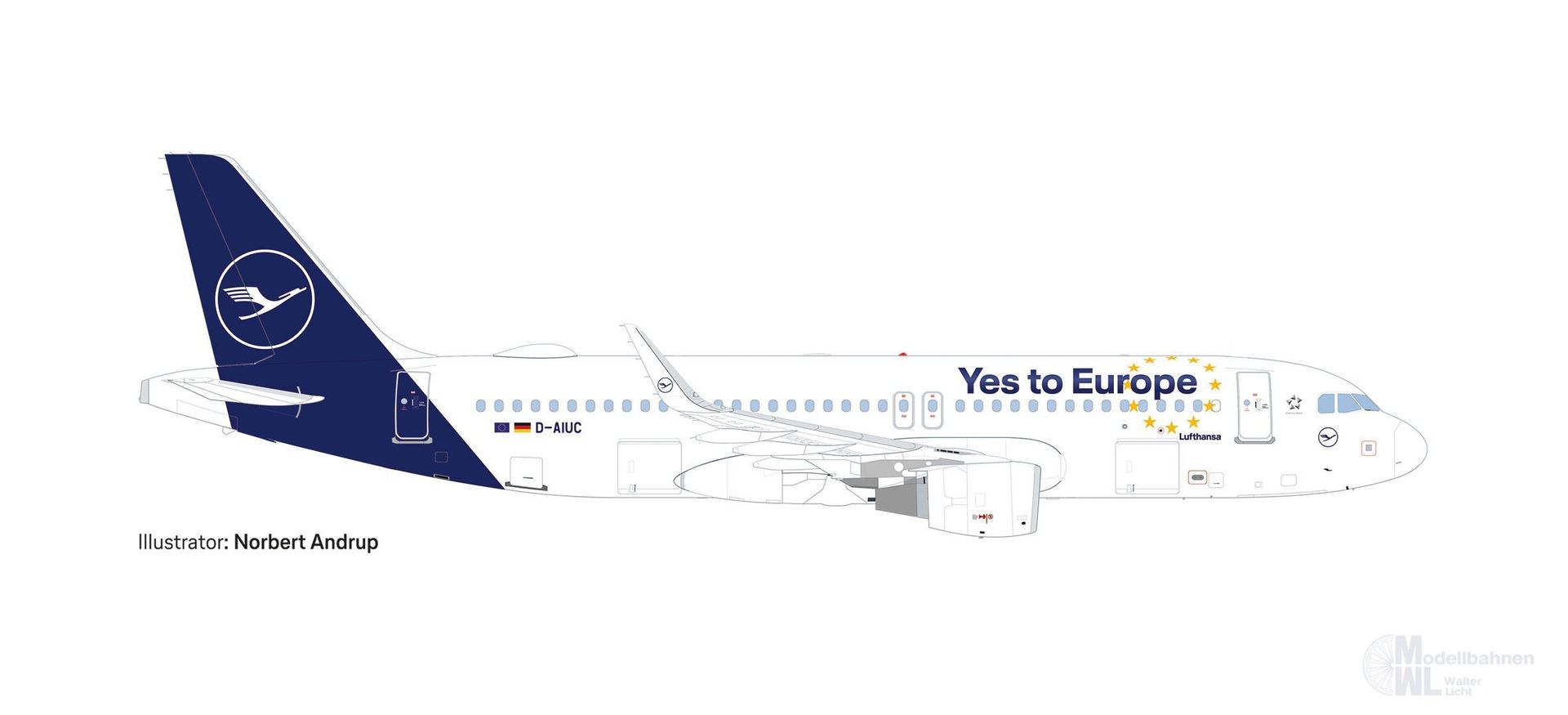 Herpa 538176 - Airbus A320 Lufthansa Yes 1:200