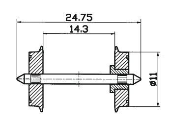 Roco 40198 - Radsatz 11mm H0