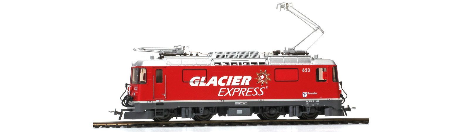 Bemo 1258183 - E-Lok RhB Ge 4/4 II 623 Lok Glacier-Express H0m