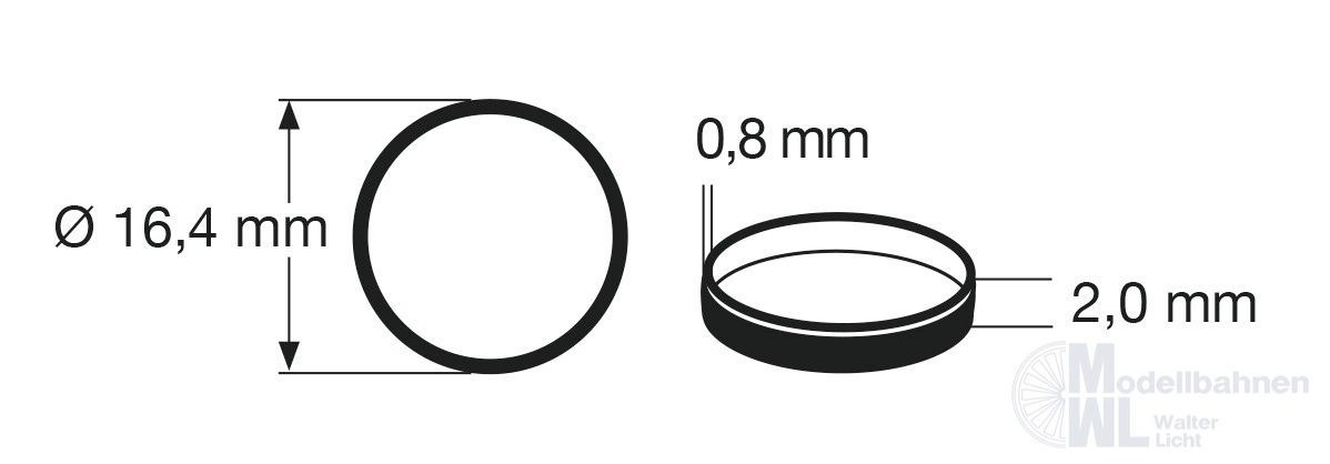 Fleischmann 648008 - Haftringsatz H0 10 Stück