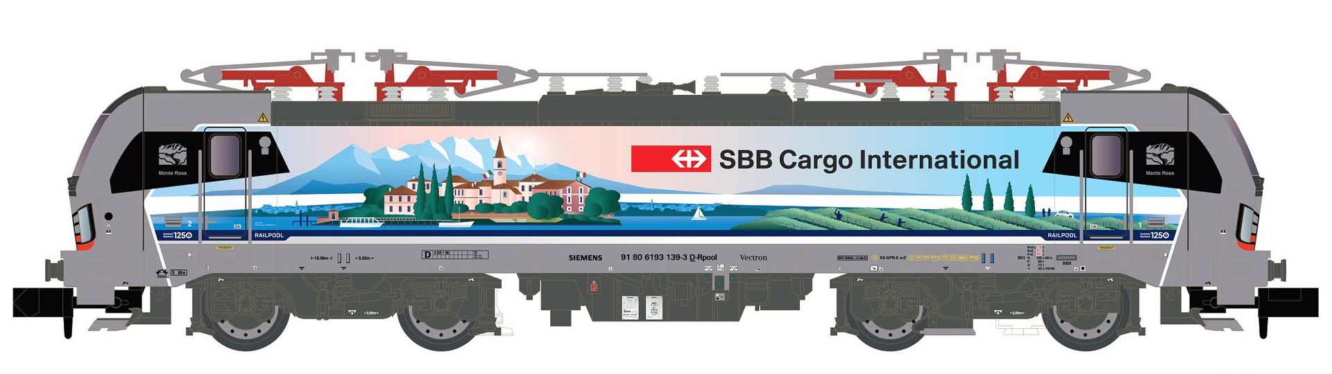 Hobbytrain 30177S - E-Lok BR 193 139 SBB Cargo Ep.VI Vectron Monte Rosa N 1:160 Sound