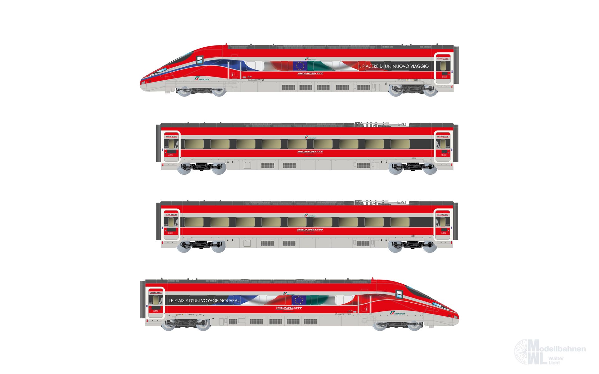 Arnold 2621 - Triebzug Frecciarossa 1000 FS Ep.VI 4.tlg. Grundeinheit Le plaisir N 1:16