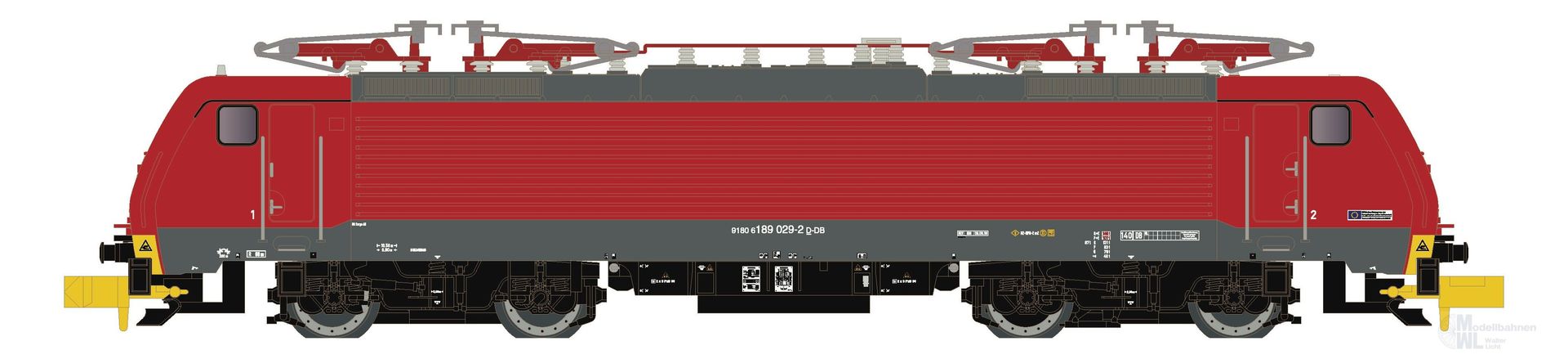 Hobbytrain 29272 - E-Lok BR 189 DB Cargo Ep.VI 2.Nr. ohne Logo N 1:160