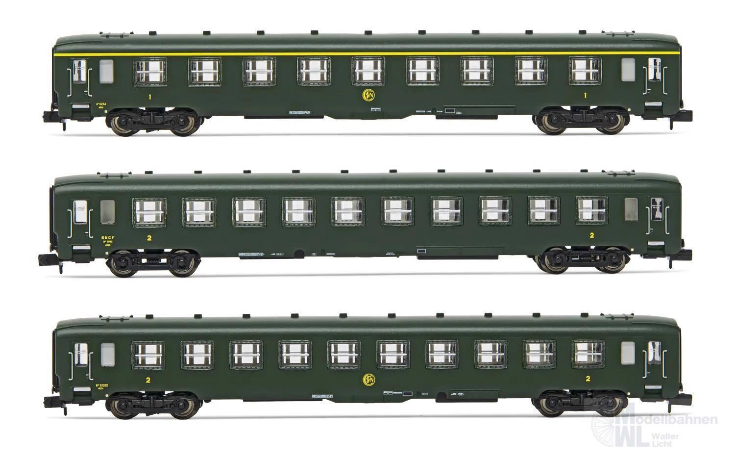 Arnold 4383 - Personenwagen Set SNCF Ep.III DEV A0 3.tlg. N 1:160