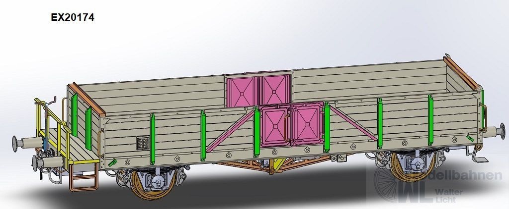 Exact Train 20174 - Güterwagen offen DR Ep.III Linz H0/GL