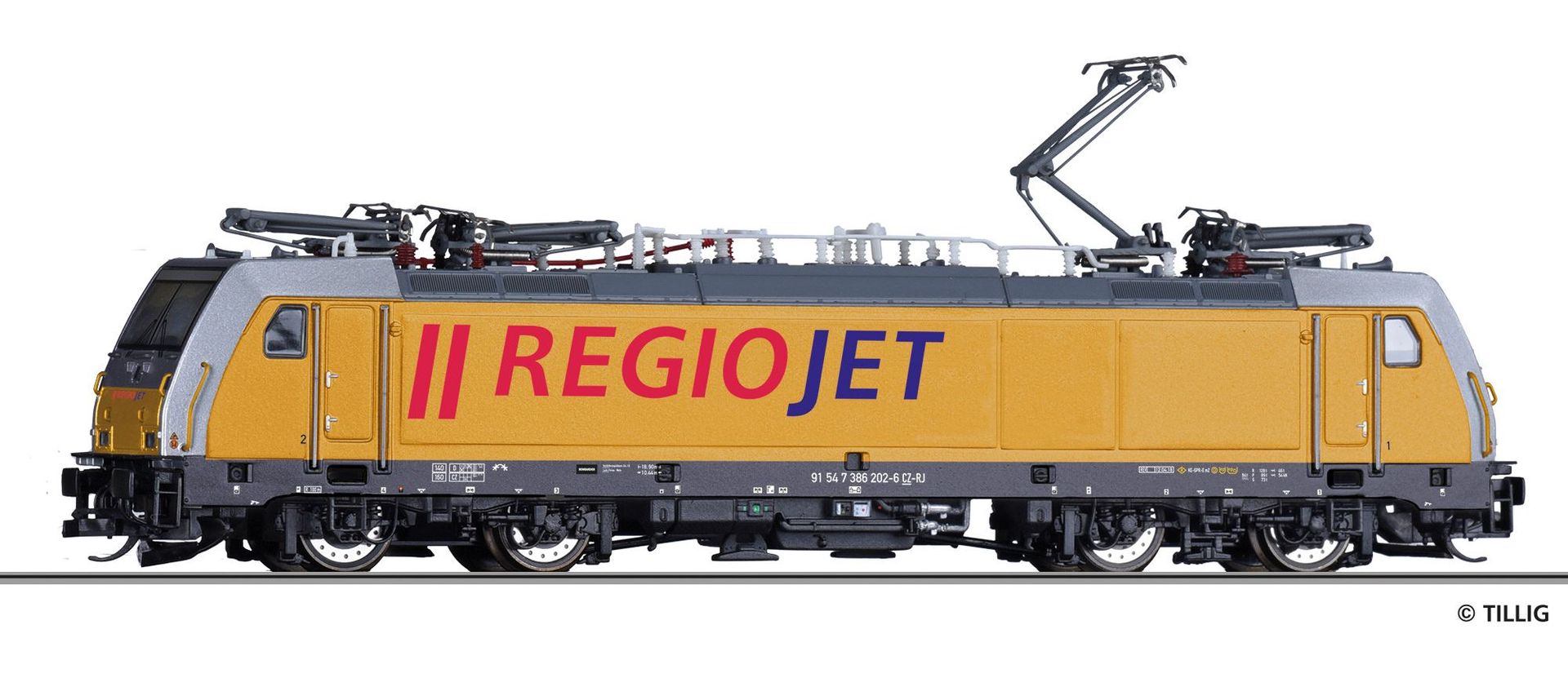 Tillig 05034 - E-Lok Reihe 386 Regiojet Ep.VI TT 1:120