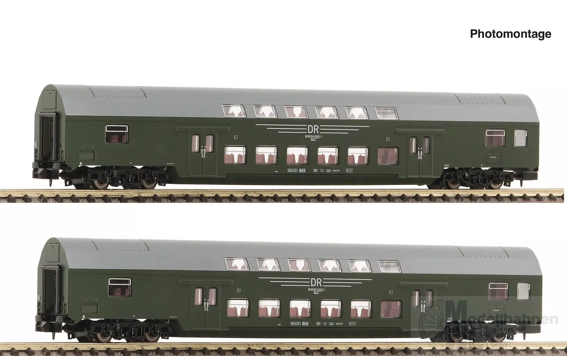 Fleischmann 6260042 - Doppelstockwagen Set DR Ep.IV 2.tlg. N 1:160