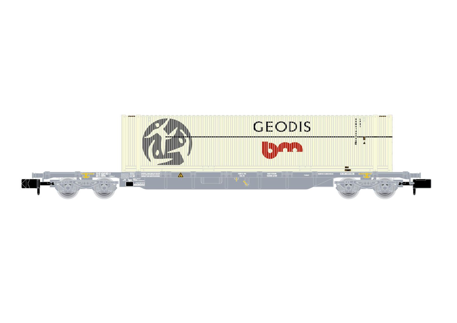 Arnold 6649 - Containertragwagen F-NOVA Ep.V GEODIS N 1:160