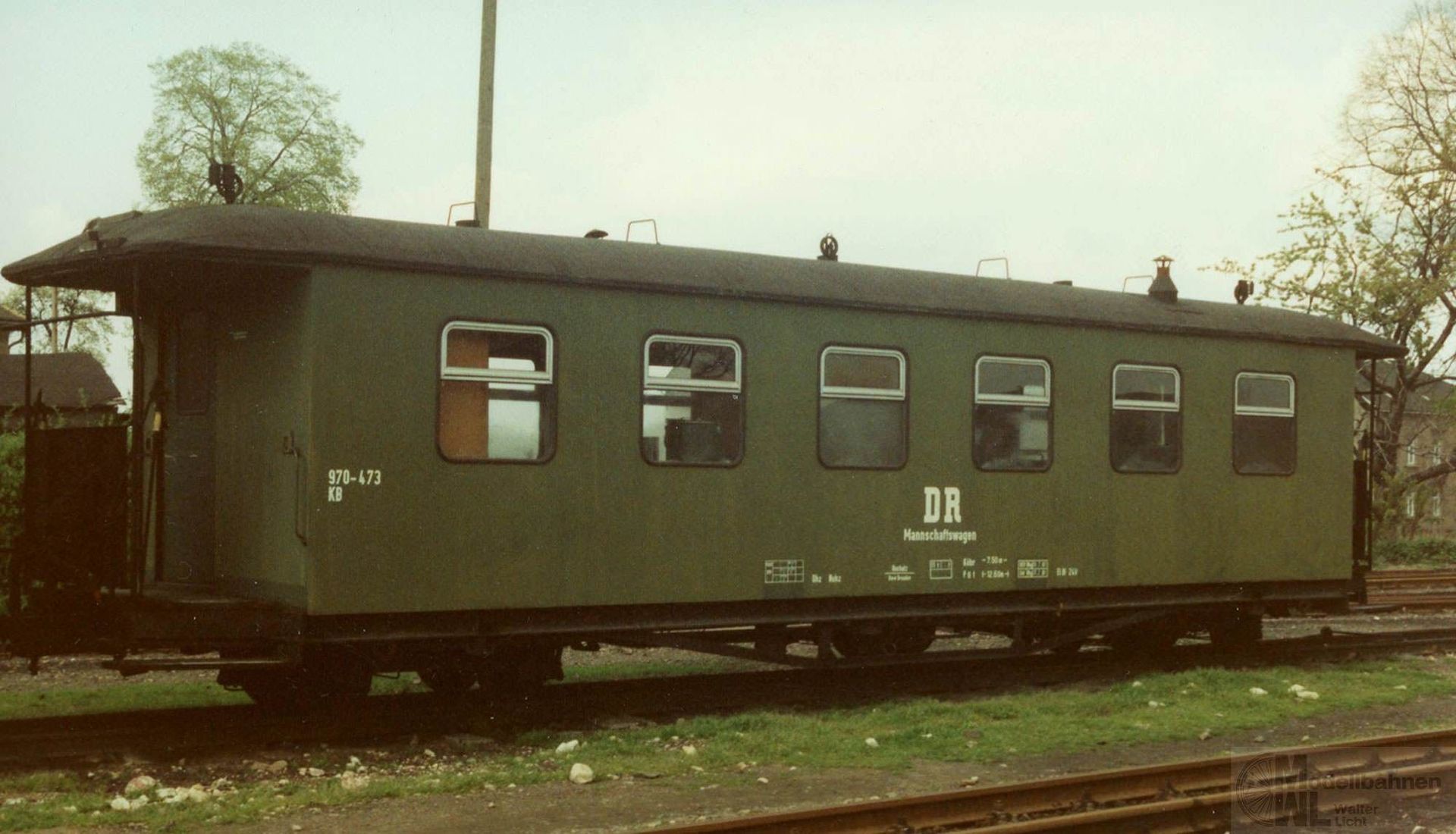 Bemo 3020890 - Personenwagen DR 970-473 Ep.IV Mannschaftswagen H0e