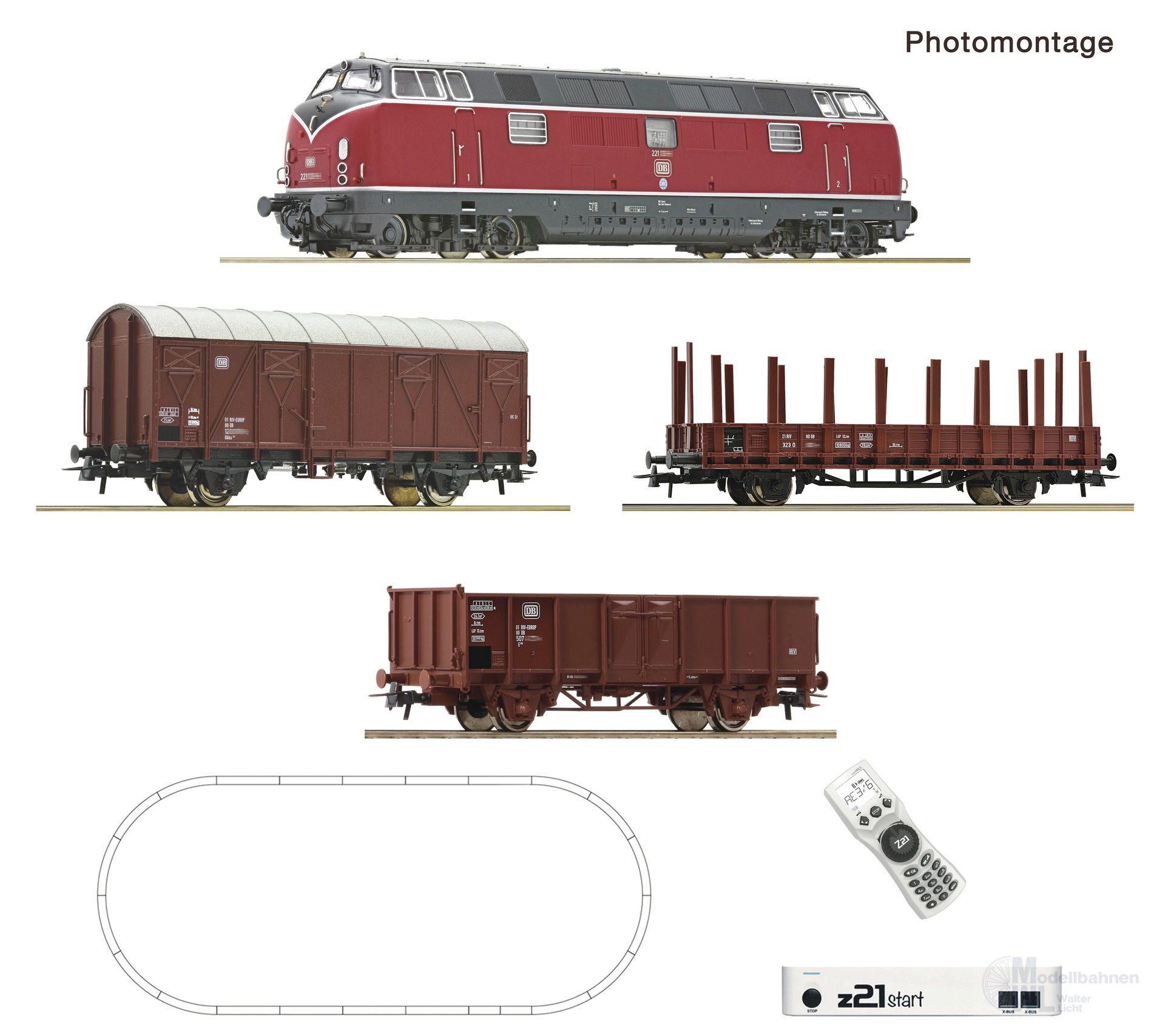 Roco 5110008 - Startset z21 Diesellok BR 221 DB Ep.IV H0/GL