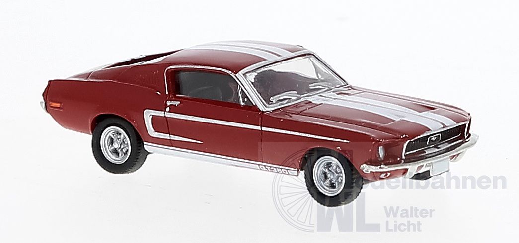 Brekina 19605 - Ford Mustang Shelby GT 350 rot/weiß H0 1:87