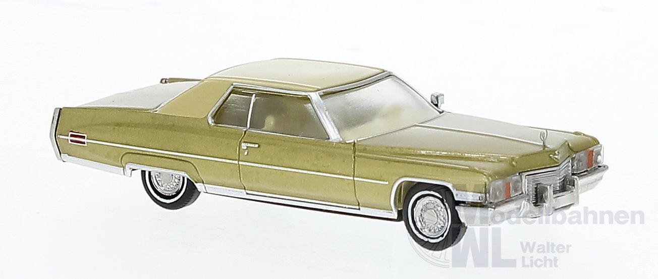 Brekina 18126 - Cadillac Coupé de Ville gold/elfenbein H0 1:87