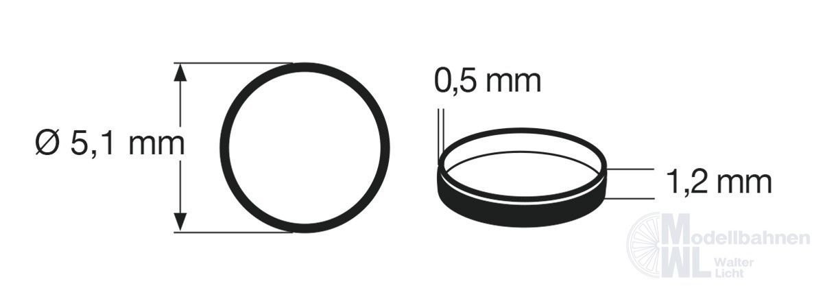 Fleischmann 948001 - Haftringsatz 10 Stück Spur N