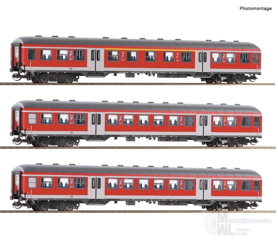 Roco 6280021 - Nahverkehrswagen Set DB Ep.VI Ep.V 3.tlg. TT 1:120