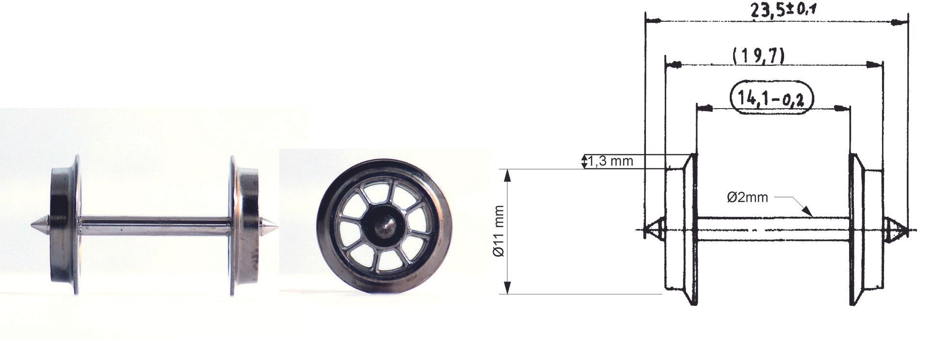 Fleischmann 6562 - Speichen-Tauschradsatz für Wechselstrom H0/WS