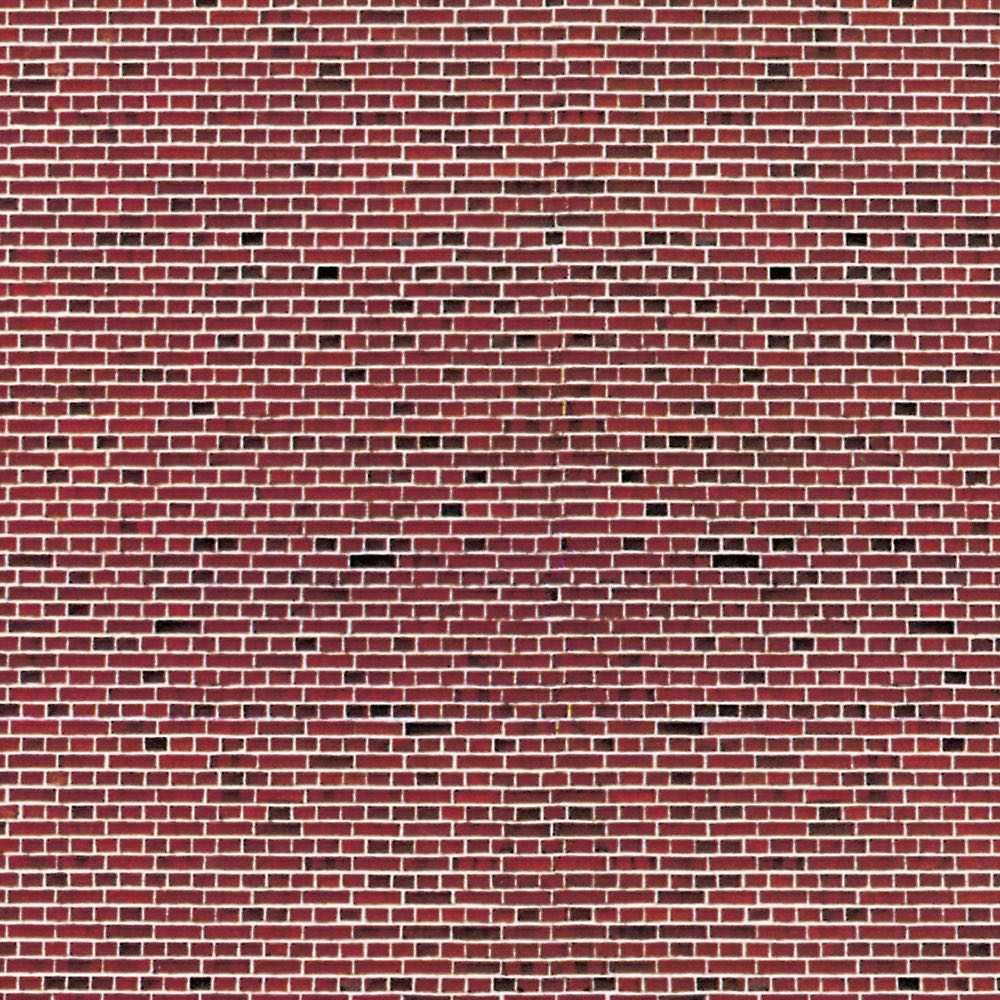 Vollmer 46042 - Mauerplatte Klinker rot aus Karton 10 Stück H0 1:87