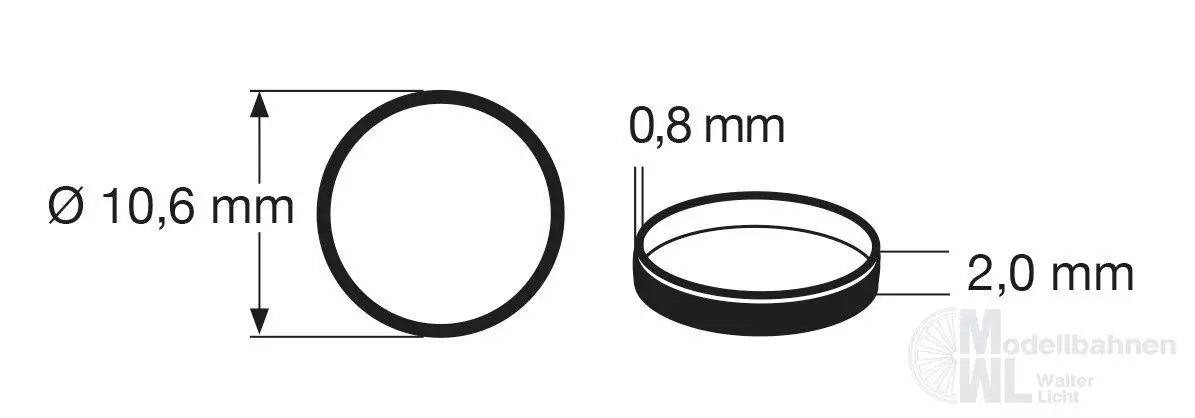 Fleischmann 648003 - Haftringsatz H0 10 Stück