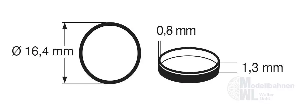 Fleischmann 648007 - Haftringsatz H0 10 Stück