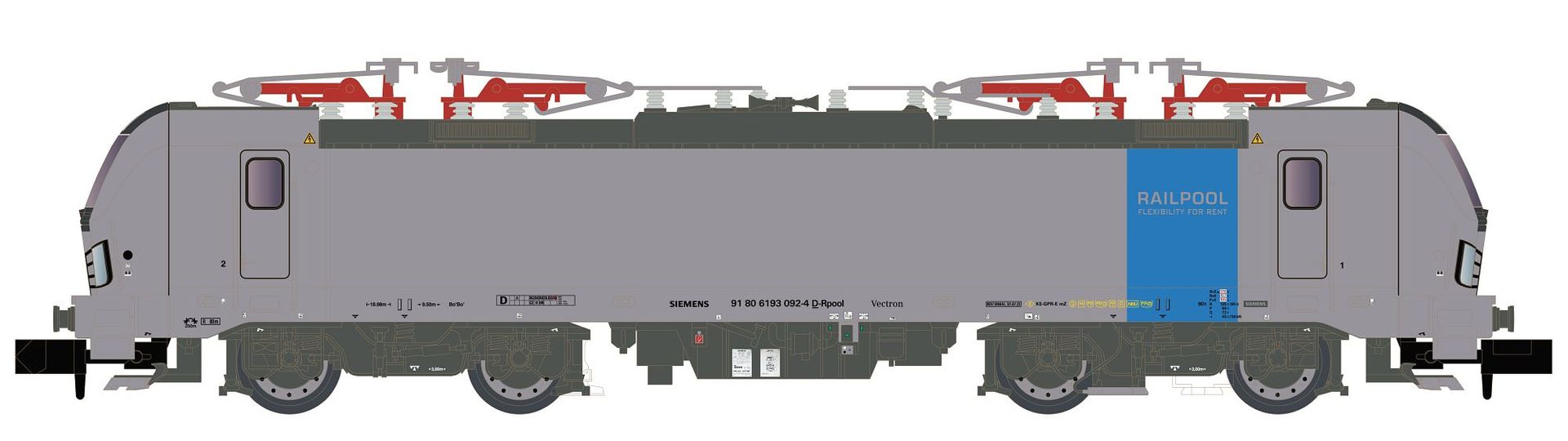 Hobbytrain 30180 - E-Lok BR 193 Railpool Ep.VI Vecrtron N 1:160