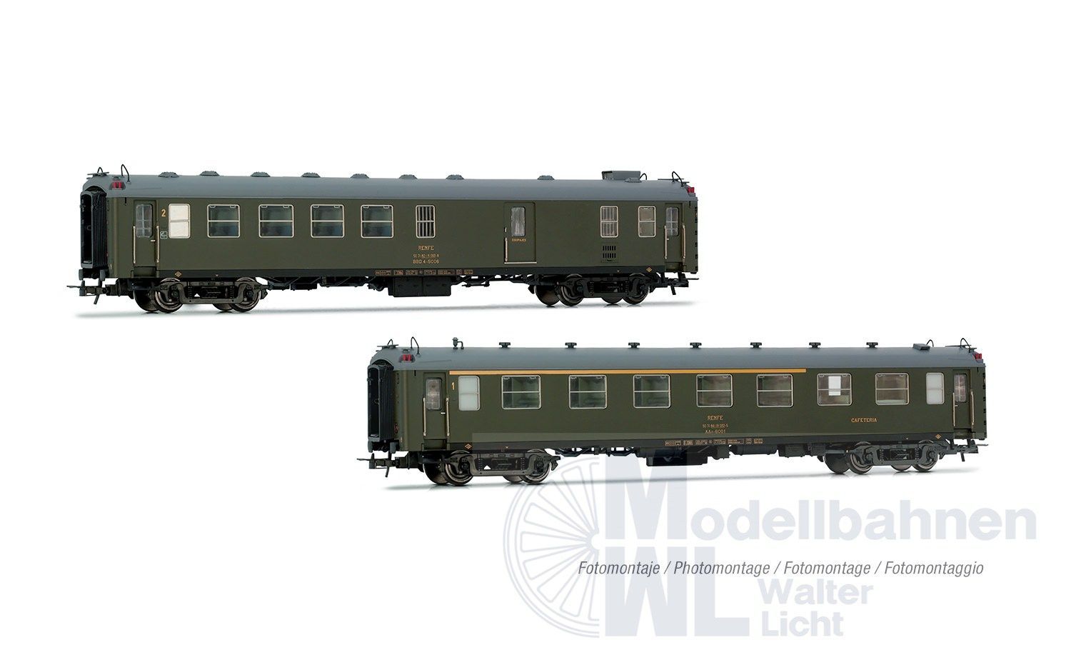 Electrotren 4037 - Personenwagen Set RENFE Ep.IV 2.tlg. H0/GL