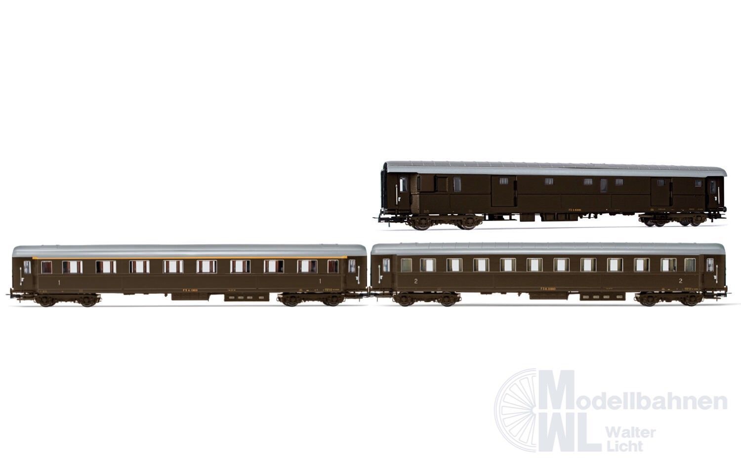 Rivarossi 4365 - Personenwagen Set FS Ep.III 3.tlg. H0/GL