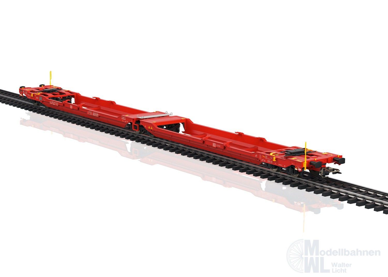 Märklin 47470 - Gelenk-Taschenwagen DB Ep.VI Sdggmrs 738 mit 2 Aufliegern H0/WS