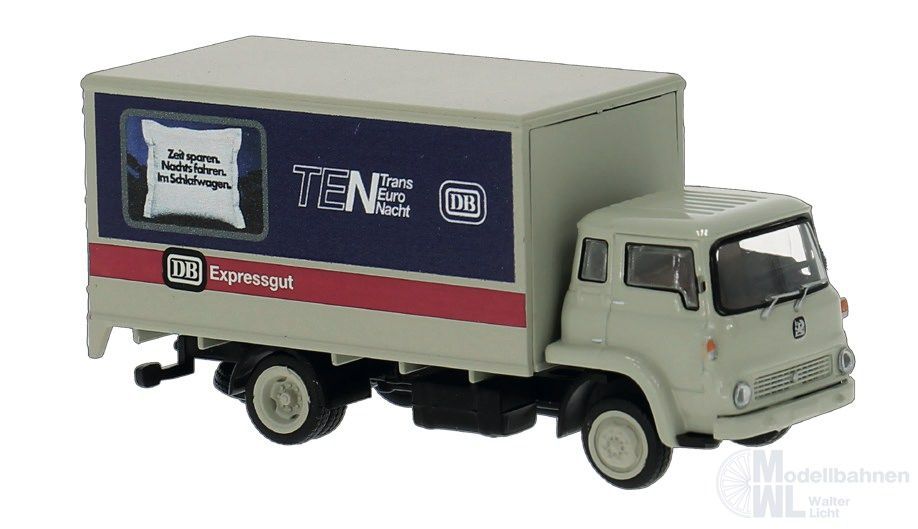 Brekina 35936 - Bedford TK der DB mit Werbung für den Nachtzug H0 1:87