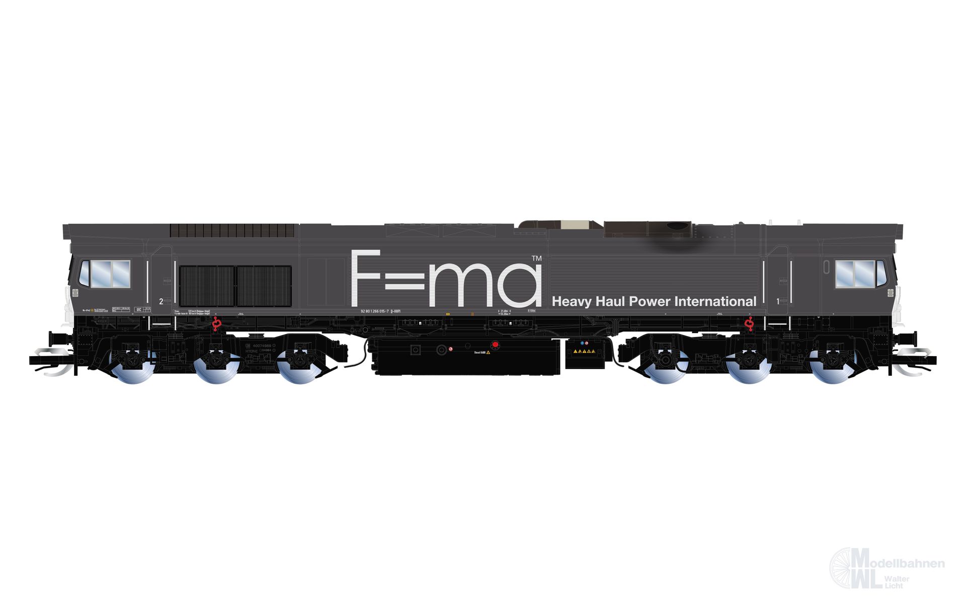 Arnold 9069 - Diesellok Class 66 F-ma Ep.VI grau TT 1:120