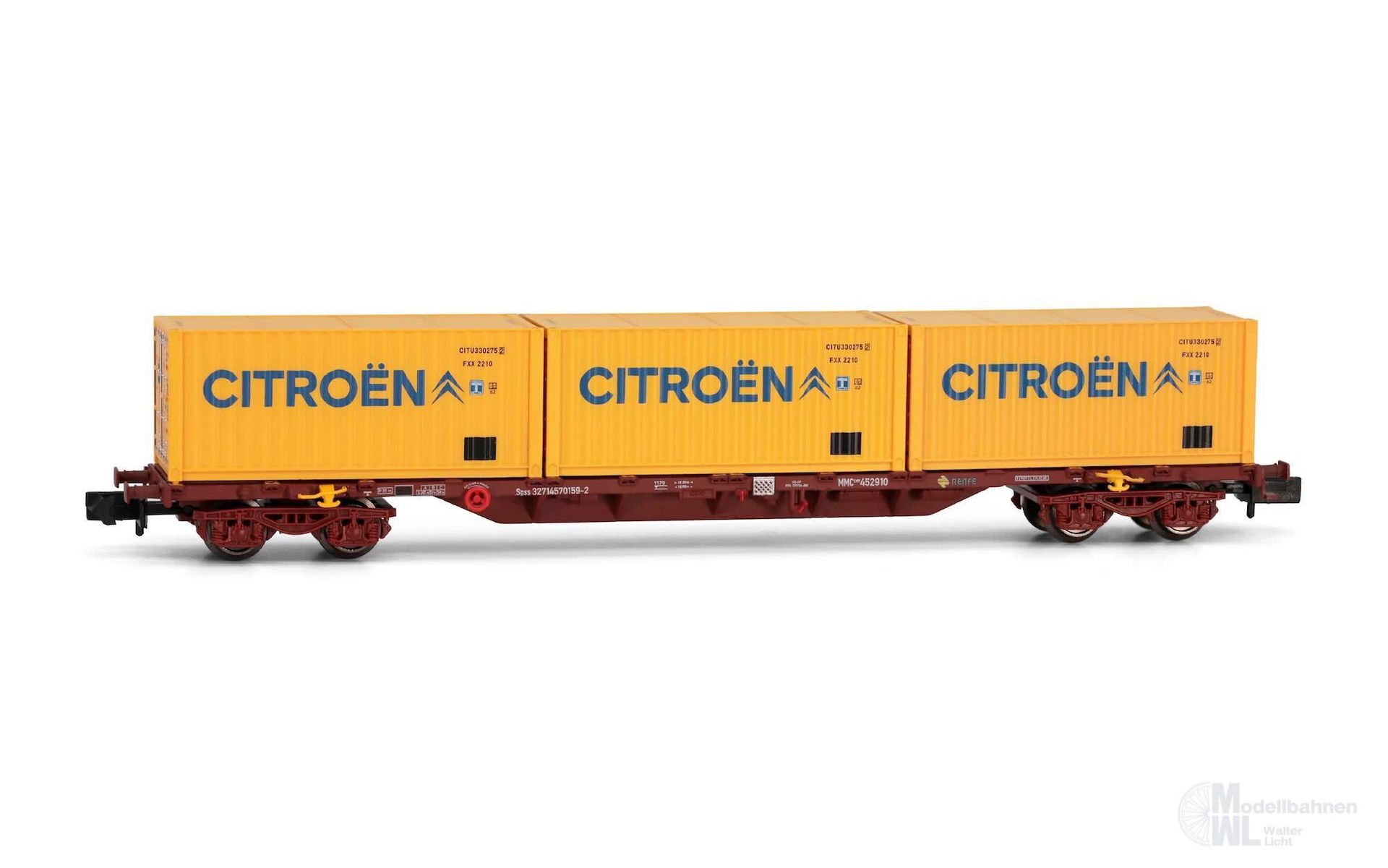 Arnold 6652 - Containertragwagen RENFE Ep.IV Citrone N 1:160