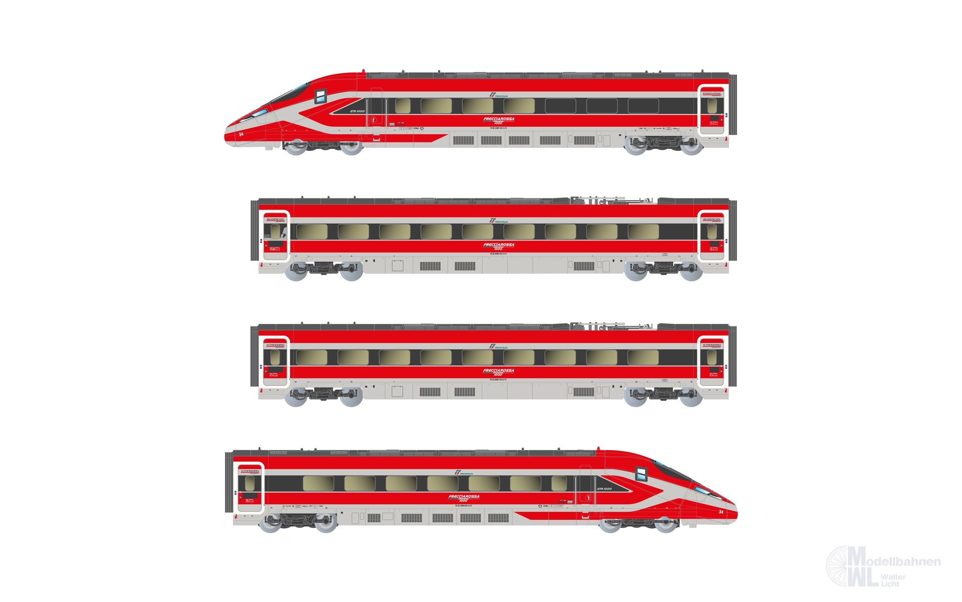 Arnold 2619D - Triebzug Frecciarossa 1000 FS Ep.VI 4.tlg. Grundeinhei N 1:160 Digital