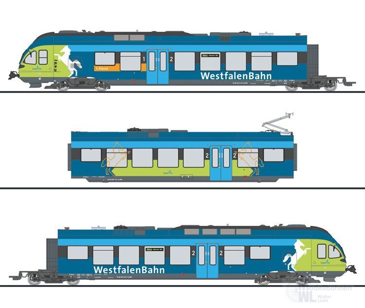 Liliput 133862 - Triebzug FLIRT WestfalenBahn Ep.VI 3.tlg. H0/GL