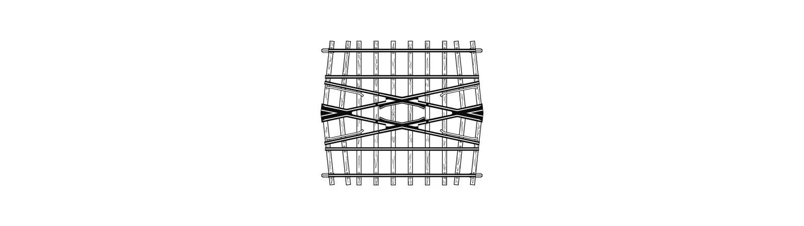 Bemo 4217000 - Kreuzung 24° 71 mm H0m