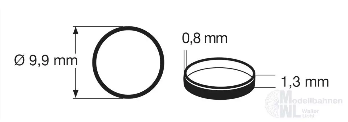 Fleischmann 648006 - Haftringsatz H0 10 Stück