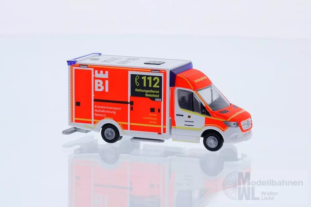 Rietze 76166 - Mercedes-Benz WAS Design-RTW´18 Retungsdienst Bielefeld H0 1:87