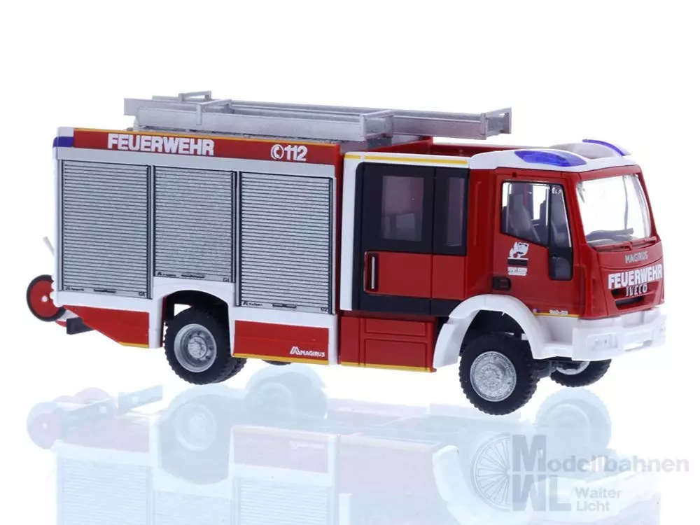 Rietze 68162 - Magirus HLF Team Cab FW Büren H0 1:87