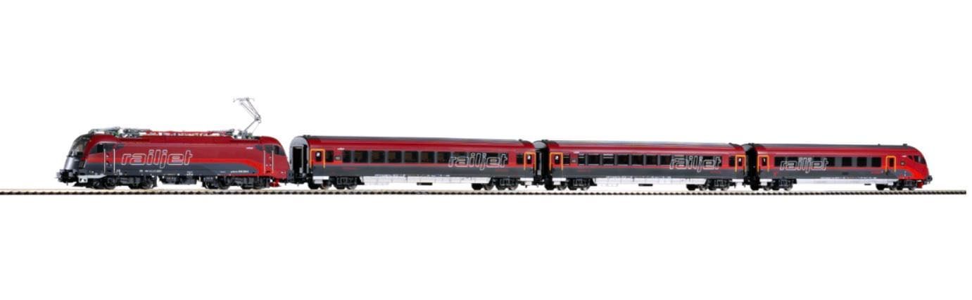 Piko 58132 - Zugset Railjet ÖBB Ep.V mit E-Lok Rh1216 + 3 Wagen H0/WS