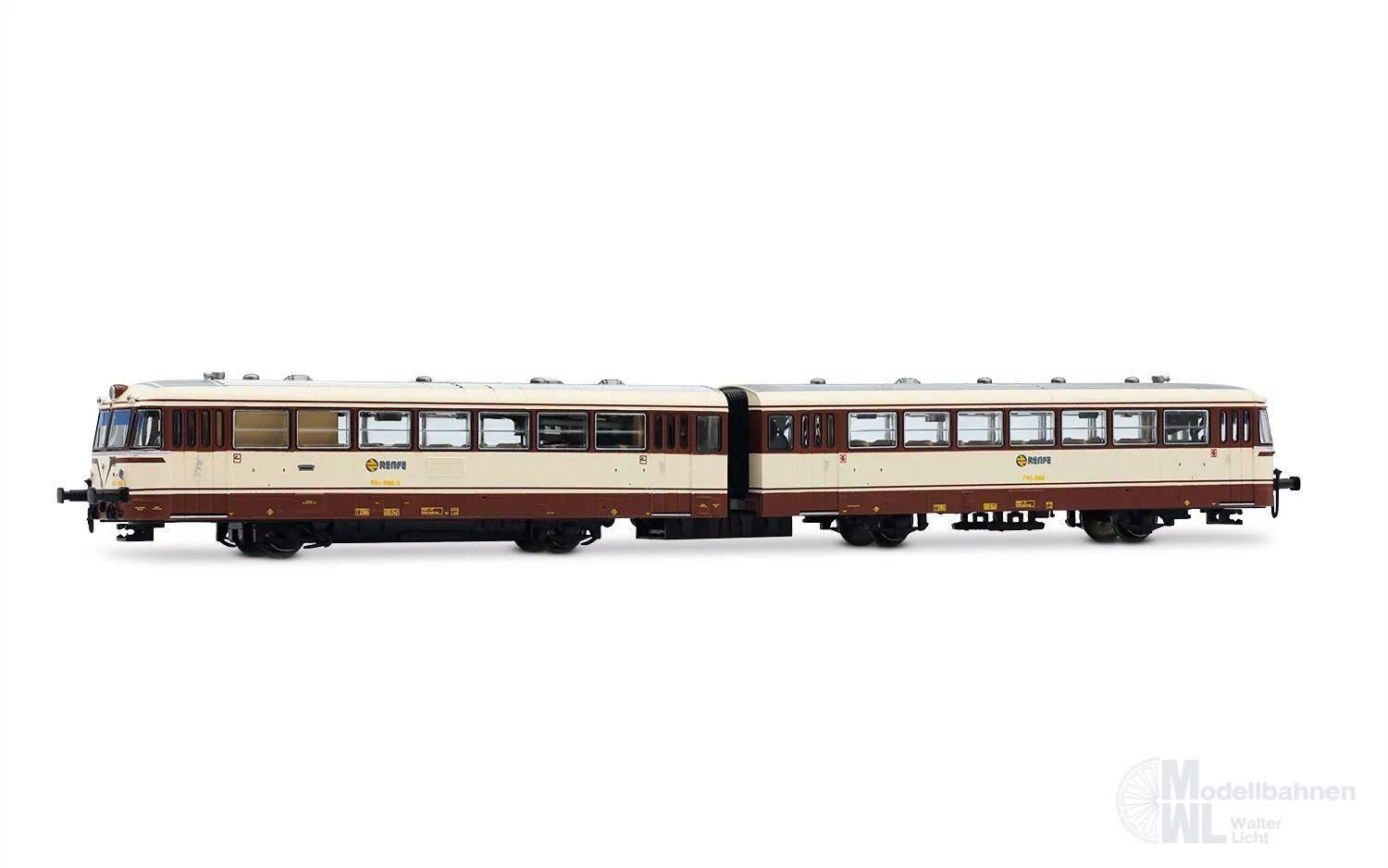 Arnold 2353 - Schienenbus Reihe 591.500 RENFE Ep.IV 2.tlg. creme/braun N 1:160