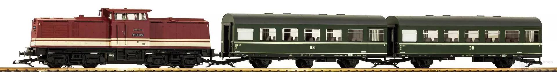 Piko 37145 - Startset Personenzug V 100 mit 2 Rekowagen DR Ep.III SPUR G 1:22,5