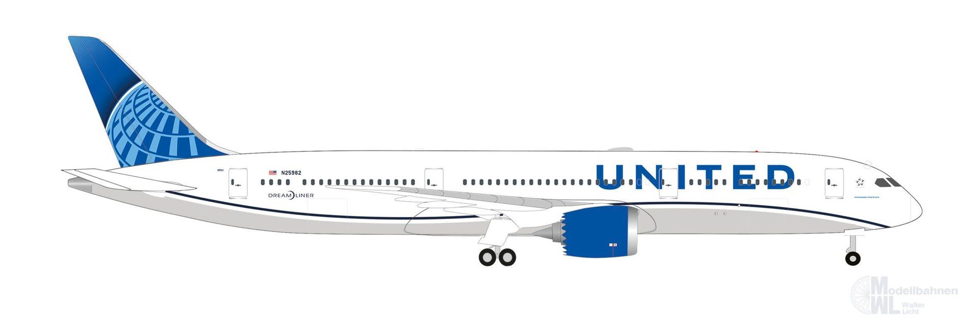 Herpa 538329 - Boeing 787-9 United Airlines 1:500