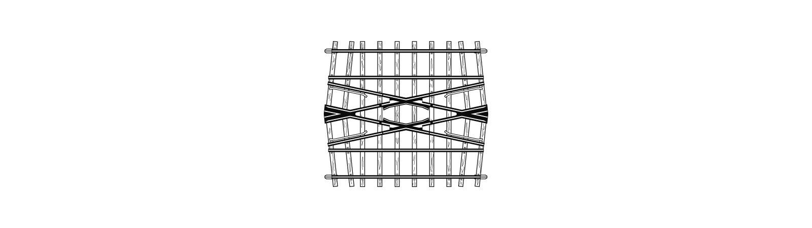 Bemo 4217000 - Kreuzung 24° 71 mm H0m