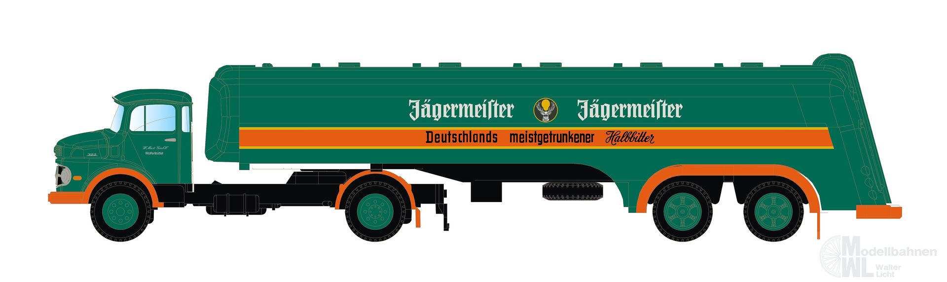 Lemke Minis 3475 - Mercedes-Benz L322 Tank-SZ Jägermeister N 1:160