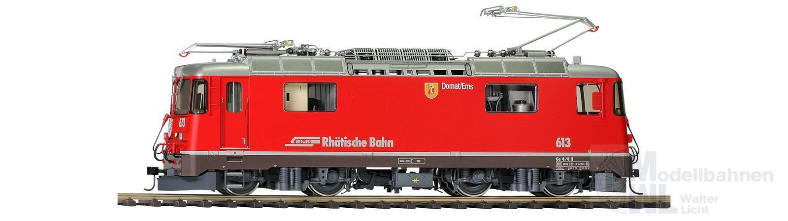 Bemo 9258153 - RhB Ge 4/4 II 613 „Domat/Ems“ Universallok H0e